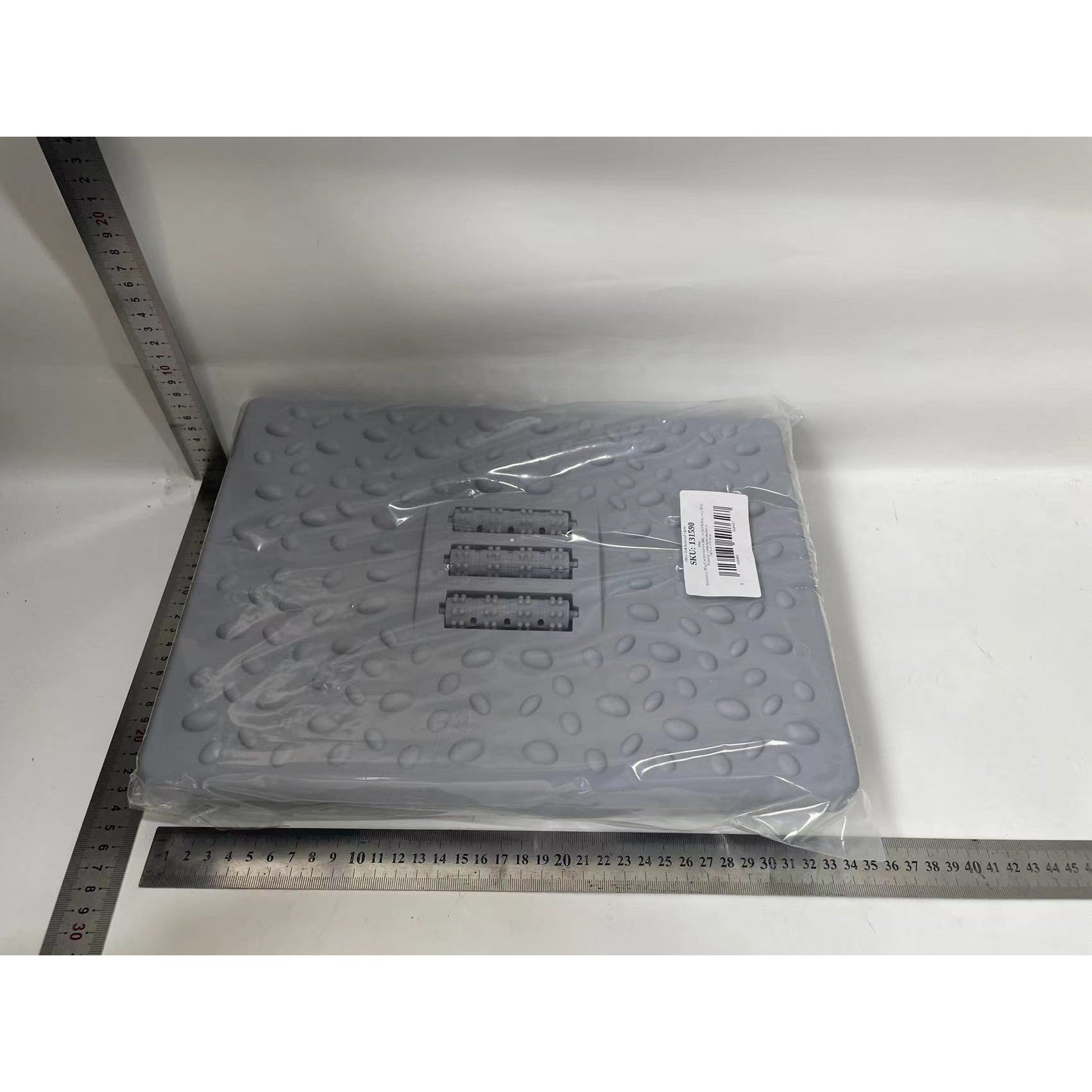 Suport Ergonimic pentru Picioare, Flippy, Plastic, cu Role de Masaj pentru Talpi, pentru Birou, Usor de Transportat, Detasabil, 33.5x24x12 cm, Gri-1