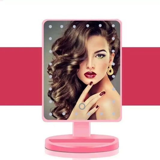 Oglindă Cosmetică Iluminată  și Rotire 360° – Design Elegant și Funcțional - ROZ