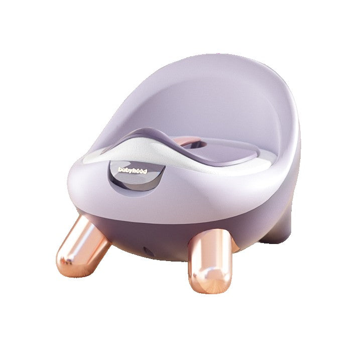 Olita pentru Copii, Flippy, +1an, Portabila, cu Capac, Model Prietenos, Non-Toxic, Compartiment Detasabil, cu 4 Picioare, Usor de Curatat, Mov Gold-0