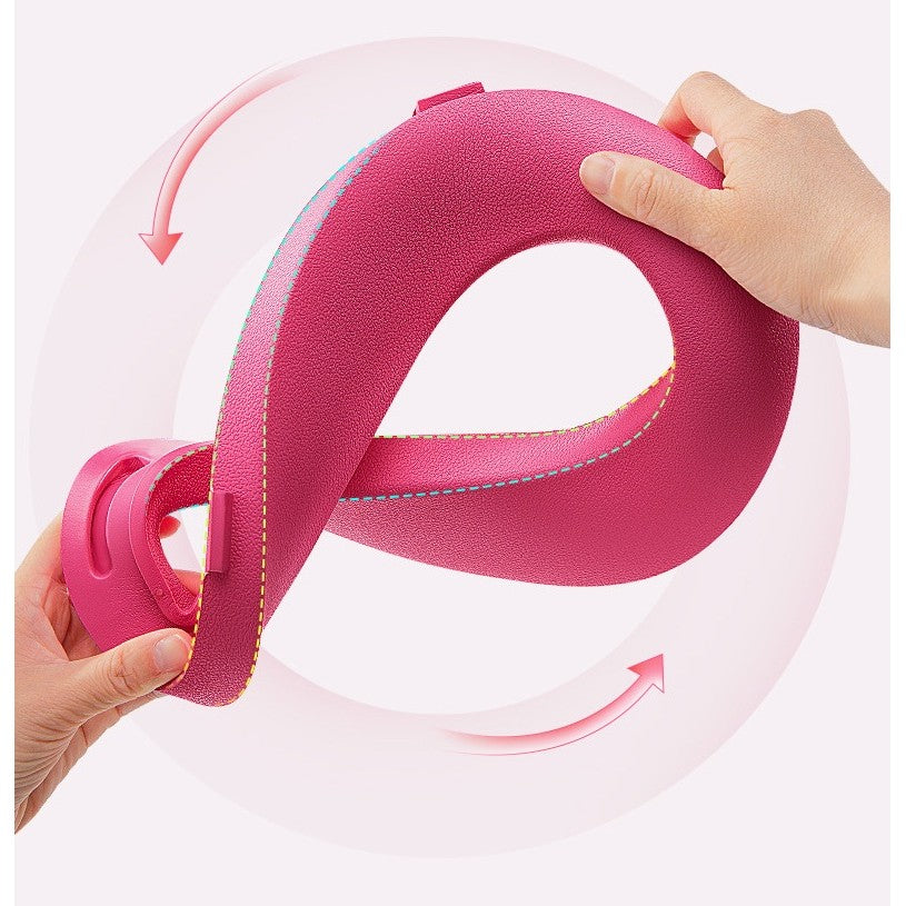 Olita pentru Copii, Flippy, +1an, Portabila, Design cu Fundita, cu Capac, Model Prietenos, Non-Toxic, Compartiment Detasabil, cu Manere, cu 4 Picioare, Usor de Curatat, 46*33*32 cm, Roz-3