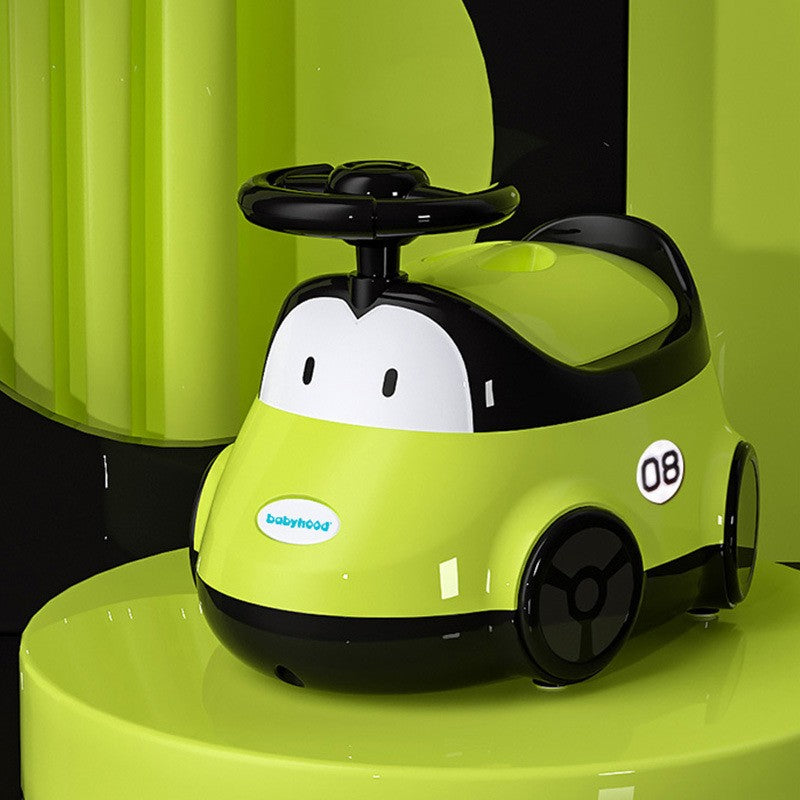 Olita pentru Copii, Flippy, +1an, Portabila, Design Masinuta cu Capac, Model Prietenos, Non-Toxic, Compartiment Detasabil, Usor de Curatat, Verde-5