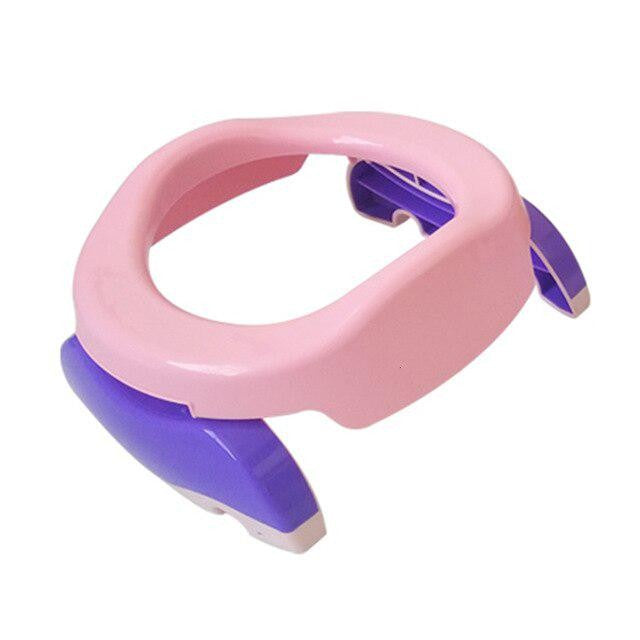 Olita Portabila 2 in 1, Flippy, Olita + Capac de Toaleta, din Plastic, Diametru 21 cm, Roz-4