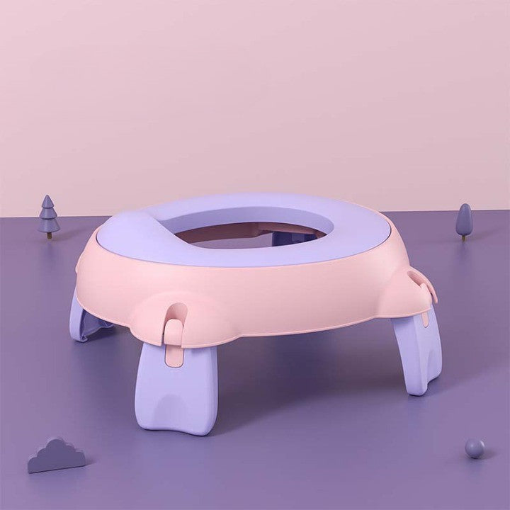 Olita Portabila, Flippy, pentru Calatorii, Confectionata din Spuma PU, 1-6 ani, 34x32x17 cm, Roz/Mov-1