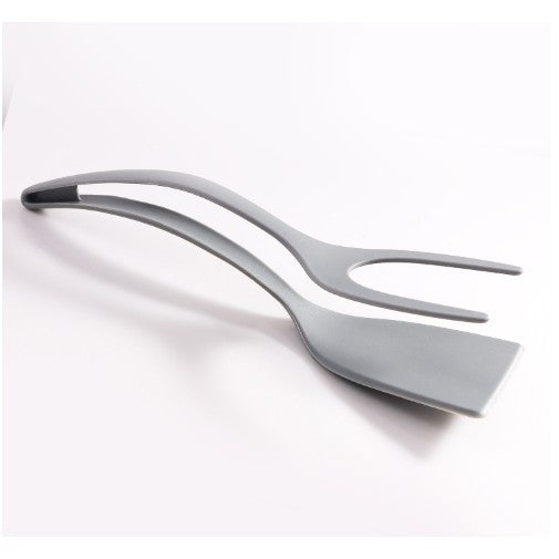 Spatula Multifunctionala tip Cleste, Flippy, Silicon, pentru Alimente, Carne, Paine, Gri-0