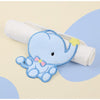Prosop Absorbant din Bumbac pentru Bebelusi, Flippy, 19x28 cm, Model Elefantel, Alb-0