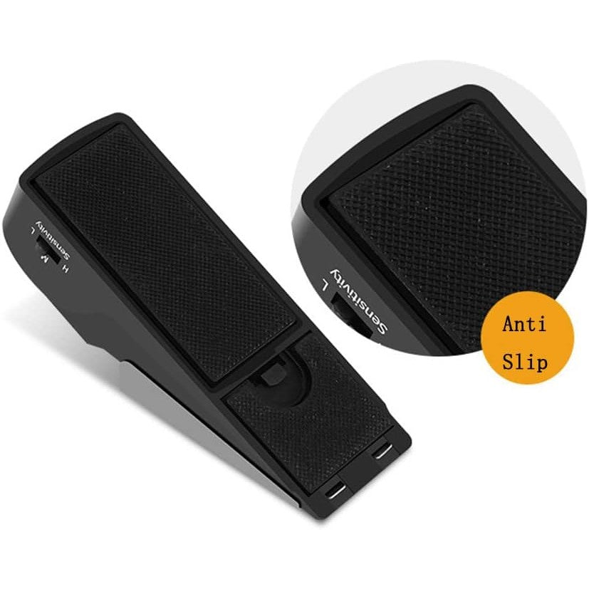Opritor pentru Usa cu Alarma, Flippy, 120DB, cu Baterii, cu 3 Trepte de Sensibilitate, Antialunecare, Buton ON-OFF, 14x4.5x4 cm, Negru-1