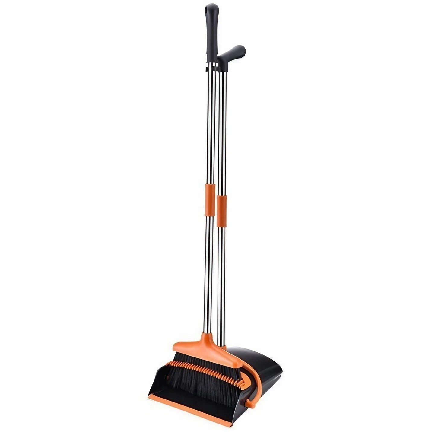 Set matura si faras cu coada, Flippy, Pentru uz casnic, Plastic/Otel, Portocaliu/Negru, Depozitare verticala, 26x25.5x83 cm-0