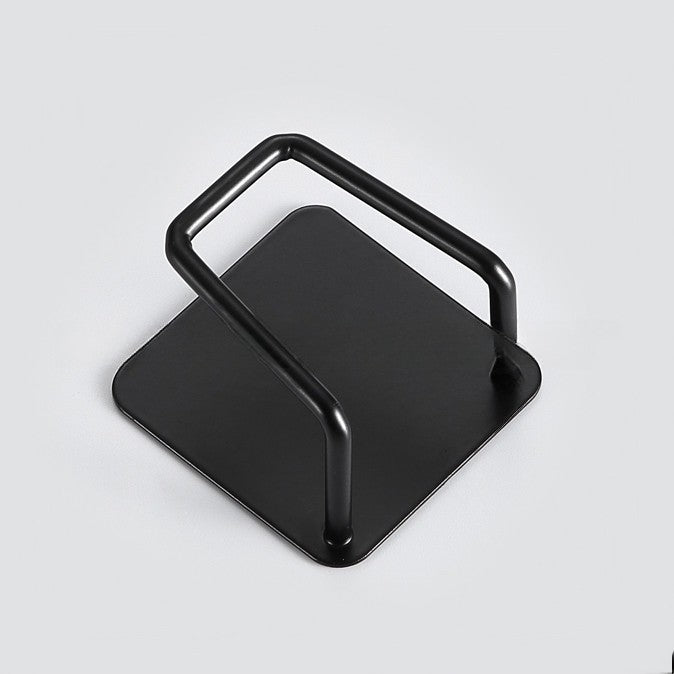 Organizator bucatarie Flippy cu adeziv, carlig-suport pentru burete, accesorii bucatarie, 5x5x3,5 cm, otel inoxidabil, negru-2