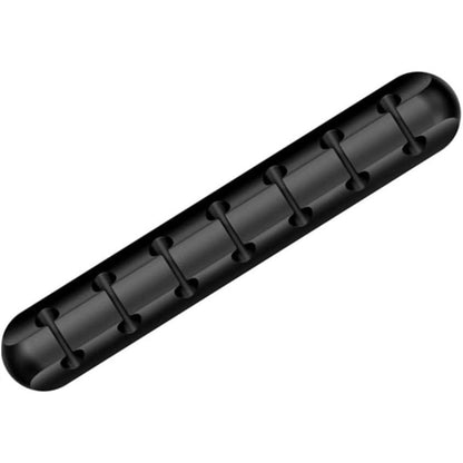 Organizator Cabluri, Flippy, Cable Clips, Fixare Dublu Adeziv, Silicon, 7 Sloturi, Negru-0