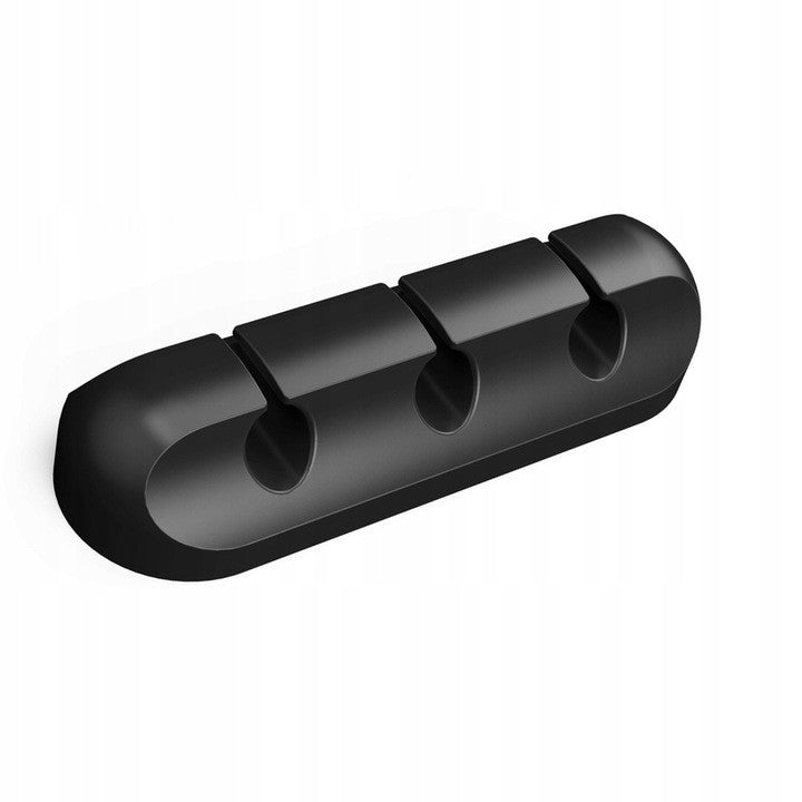 Organizator de Cabluri, Flippy, Autoadeziv, Multifunctional, 3 Locuri de Suport, 6.4x2.2cm, Negru-2