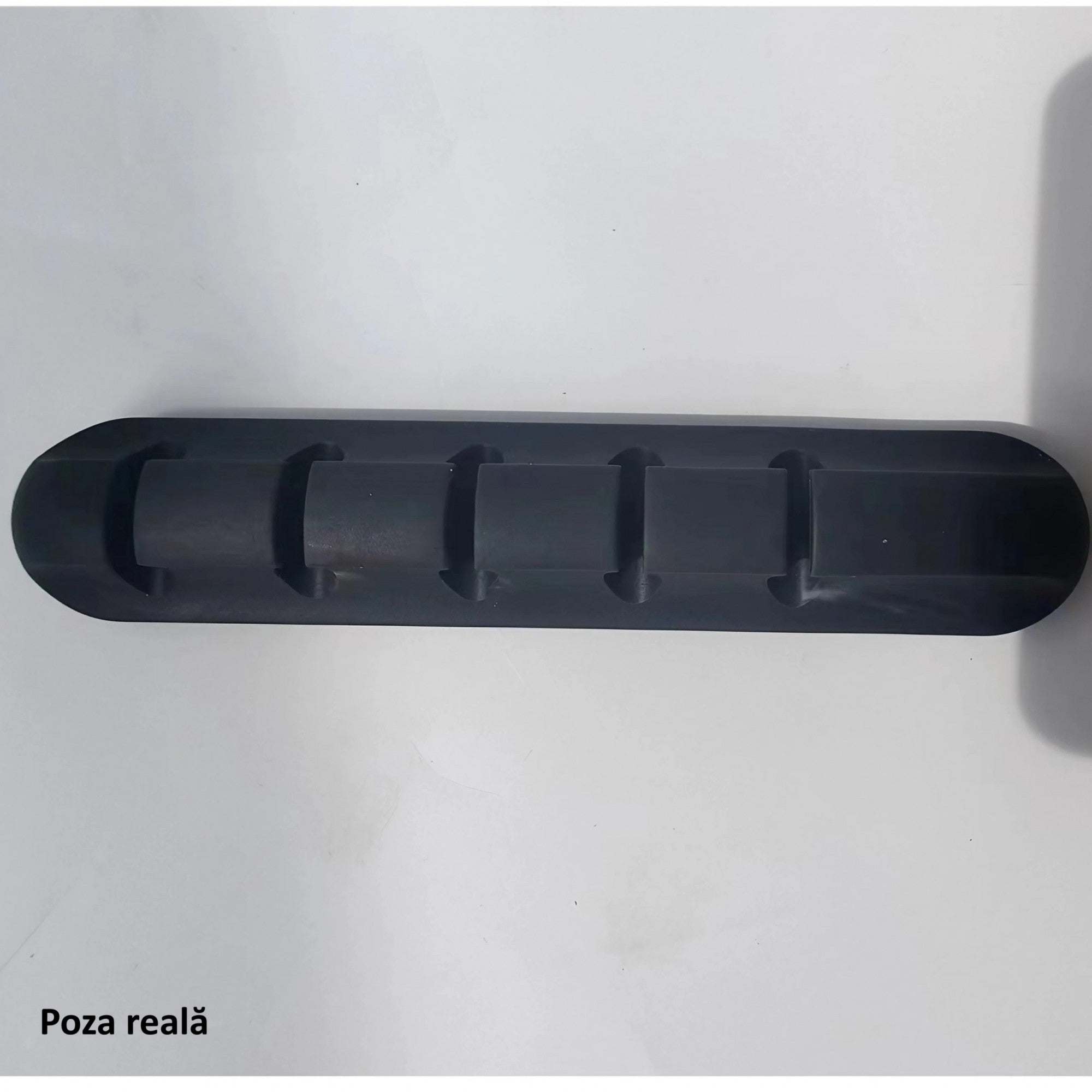 Organizator de Cabluri, Flippy, Autoadeziv, Multifunctional, 5 Locuri de Suport, 9.6x2.2cm, Negru-6