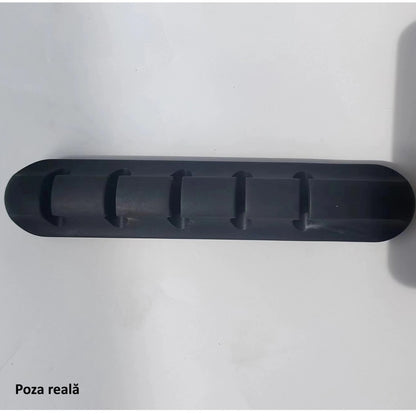Organizator de Cabluri, Flippy, Autoadeziv, Multifunctional, 5 Locuri de Suport, 9.6x2.2cm, Negru-6