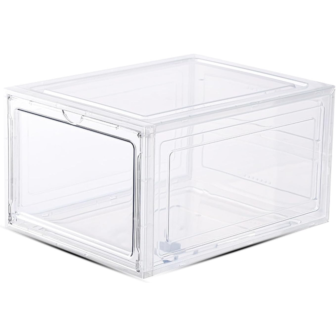 Organizator de Pantofi, Flippy, din PP+ABS, Usa Frontala Magnetica, Rezistenta la Praf, Anti-Oxidare, Utilizare Multipla, 36 x 28 x 21 cm, Transparent-1