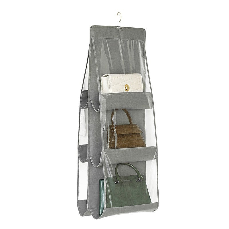 Organizator Genti 6 Compartimente Flippy, Suspendabil, 85 x 36 cm, gri-4