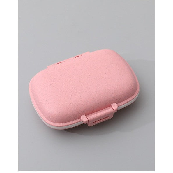Organizator medicamente, Plastic, 8 compartimente, 0.1 L, Roz, Flippy, 11 x 7 cm-1