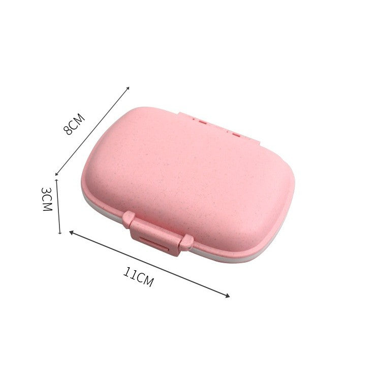 Organizator medicamente, Plastic, 8 compartimente, 0.1 L, Roz, Flippy, 11 x 7 cm-3