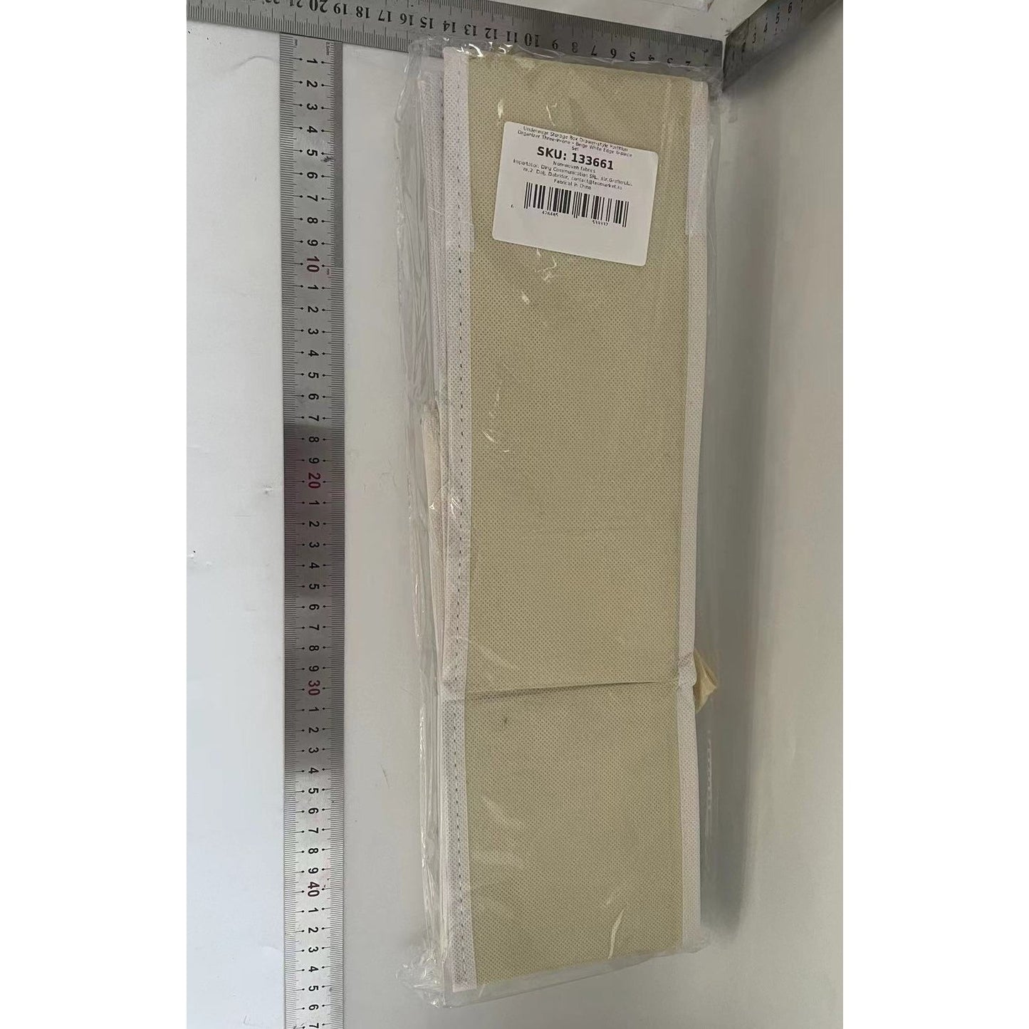 Organizator pentru Sertar, Flippy, 3 Marimi, pentru Lenjerie, Tricouri, Sosete, 6 Piese, Pliabil, Stivuibil, din Tesatura, Alb-6