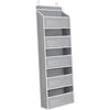 Organizator Suspendat pentru Usi, Flippy, din Nailon si Plasa, Baza de Carton Ingrosat, 5 Buzunare Principale + 5 Buzunare Laterale, 146 x 40 x 17 cm, 2 Carlige Incluse, Gri-0