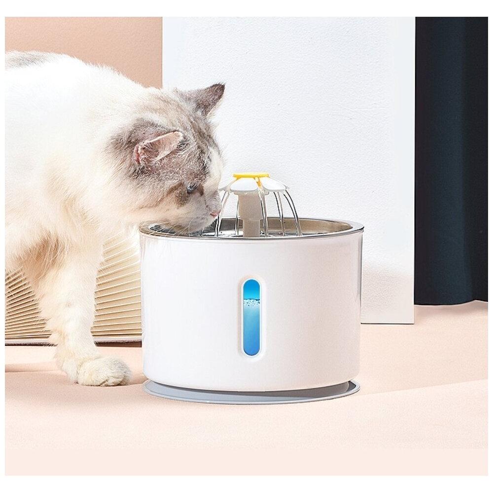 Adapator automat electric pentru caini si pisici, model Fountain, capacitate 2,4l, alimentare 5V, 1,5W-0
