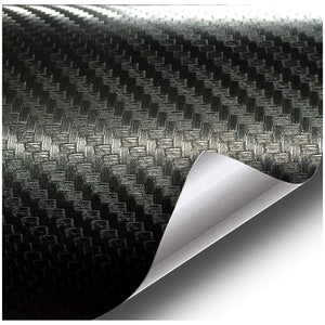 Folie colantare auto Carbon 3D Negru, 3m x 1,27m-0
