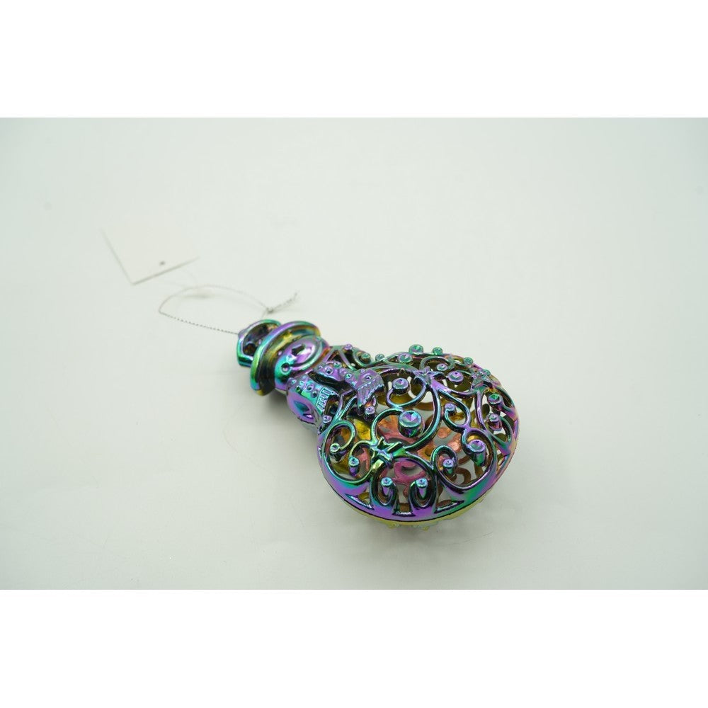 Ornament brad de Craciun, Iridescent, in forma de Om de zapada, 8 cm x 13 cm, Plastic, Flippy-8