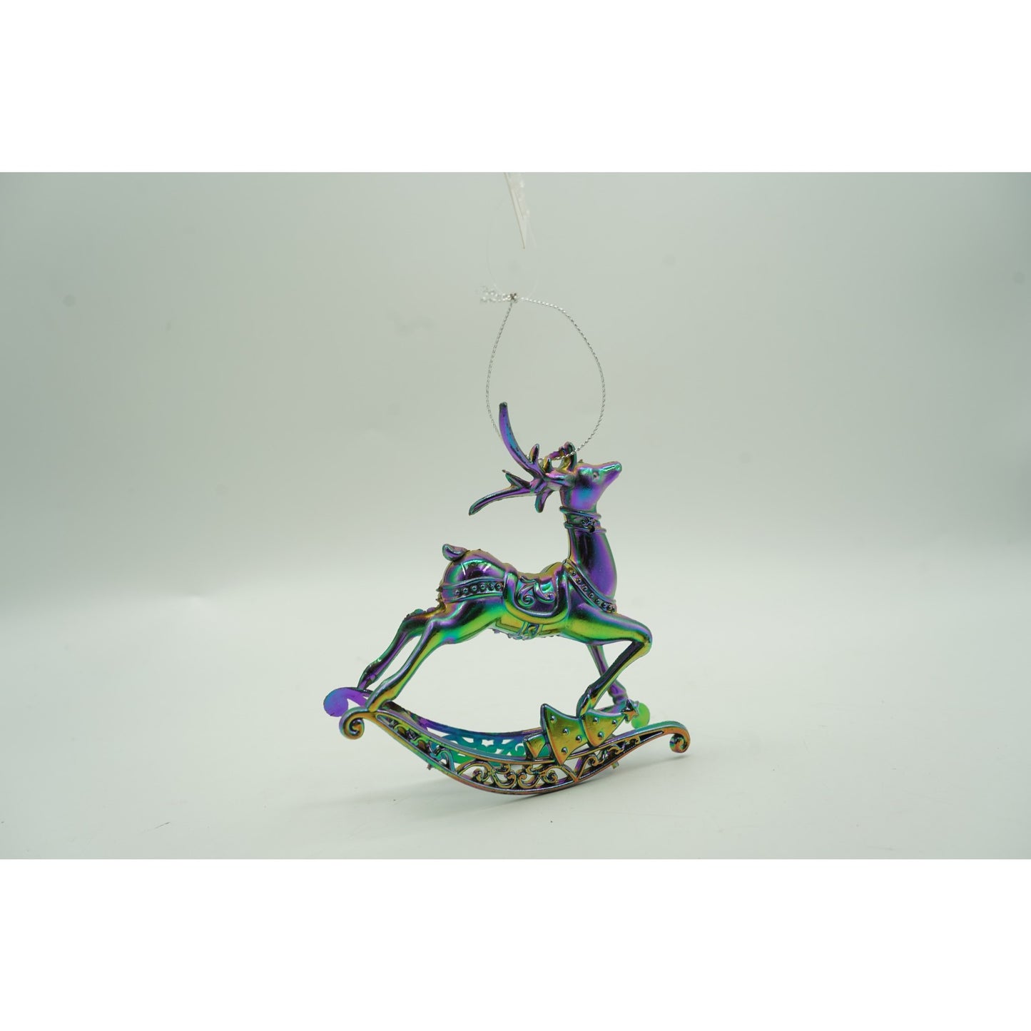 Ornament brad de Craciun, Iridescent, in forma de Ren, 11 cm x 11 cm, Plastic, Flippy-4