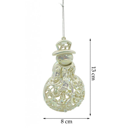 Ornament brad de Craciun, Perlat, in forma de Om de zapada, 8 cm x 13 cm, Plastic, Flippy-5