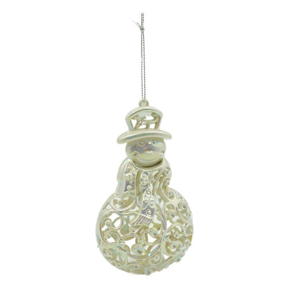 Ornament brad de Craciun, Perlat, in forma de Om de zapada, 8 cm x 13 cm, Plastic, Flippy-0