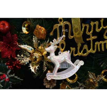 Ornament brad de Craciun, Perlat, in forma de Ren, 11 cm x 11 cm, Plastic, Flippy-1