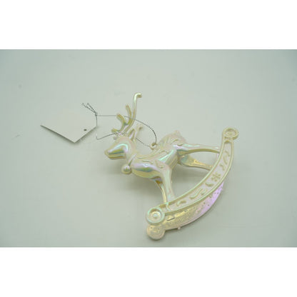 Ornament brad de Craciun, Perlat, in forma de Ren, 11 cm x 11 cm, Plastic, Flippy-9