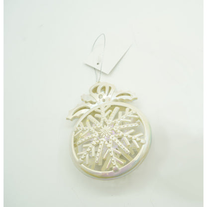 Ornament brad de Craciun, Perlat, Rotund, 8 cm x 11 cm, Plastic, Flippy-3
