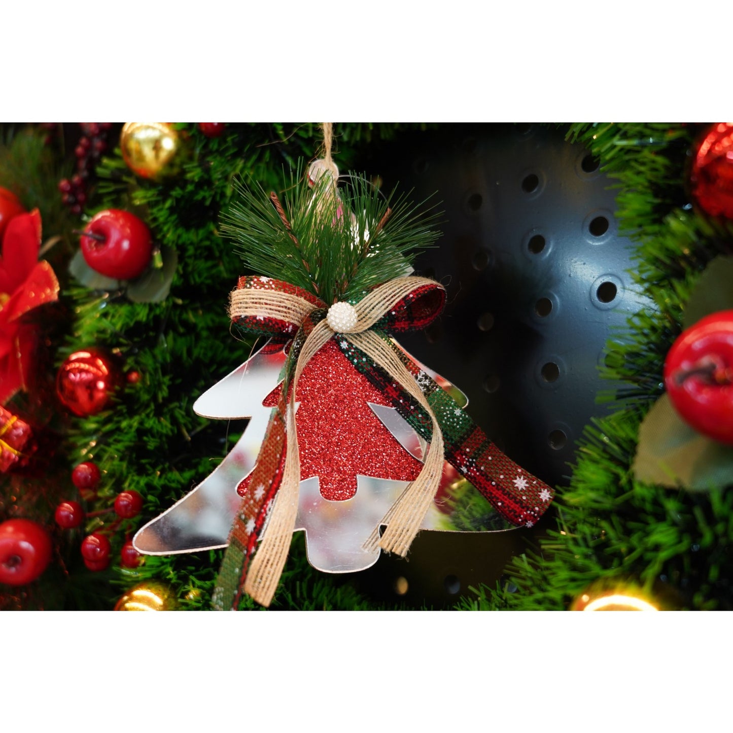 Ornament brad, Flippy, Brad, Argintiu, Lucios, 14*15CM, Acril, Interior/ Exterior-1