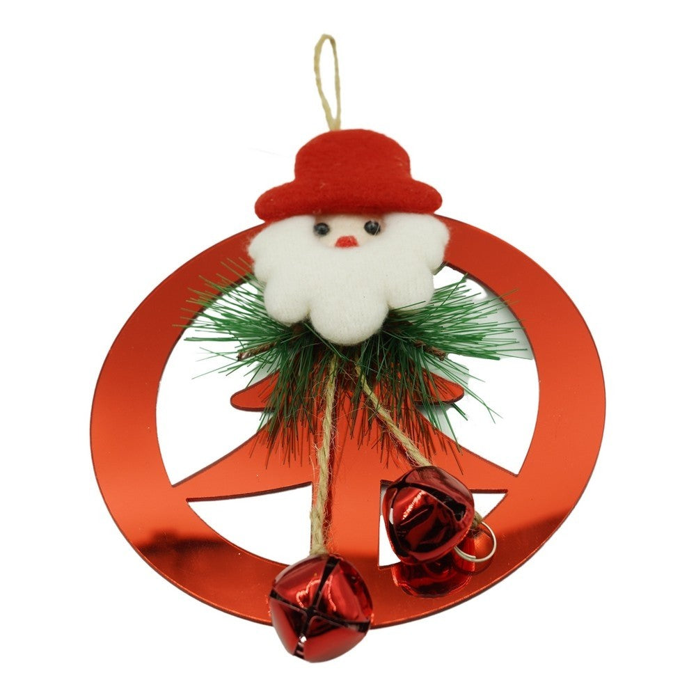 Ornament brad, Flippy, Brad cu clopotei, Rosu, Lucios, 15*20CM, Acril, Interior/ Exterior-0