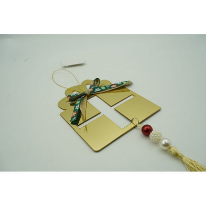 Ornament brad, Flippy, Cadou, Auriu, Lucios, 16*28CM, Acril, Interior/ Exterior-8