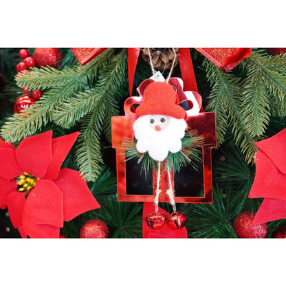Ornament brad, Flippy, Cadou cu clopotei, Rosu, Lucios, 15*20CM, Acril, Interior/ Exterior-1