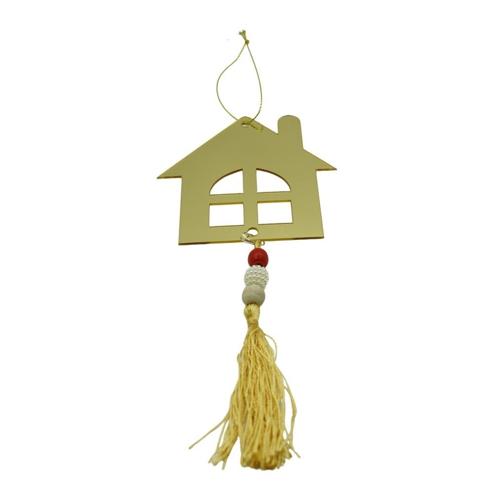 Ornament brad, Flippy, Casa, Auriu, Lucios, 10*25CM, Acril, Interior/ Exterior-0