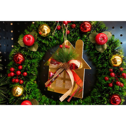 Ornament brad, Flippy, Casa, Auriu, Lucios, 16*17CM, Acril, Interior/ Exterior-1