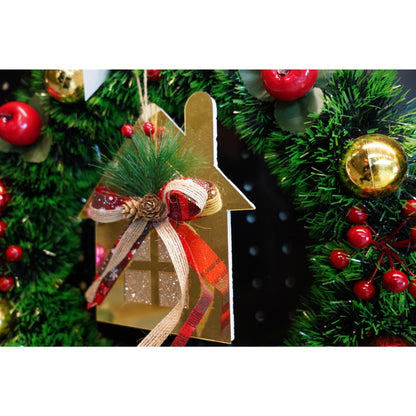 Ornament brad, Flippy, Casa, Auriu, Lucios, 16*17CM, Acril, Interior/ Exterior-3