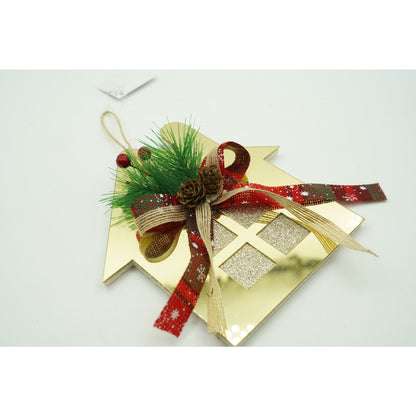 Ornament brad, Flippy, Casa, Auriu, Lucios, 16*17CM, Acril, Interior/ Exterior-4