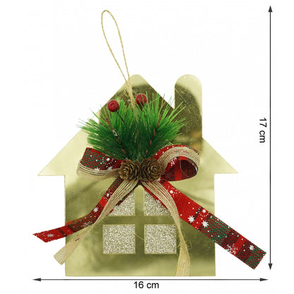 Ornament brad, Flippy, Casa, Auriu, Lucios, 16*17CM, Acril, Interior/ Exterior-5