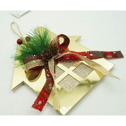 Ornament brad, Flippy, Casa, Auriu, Lucios, 16*17CM, Acril, Interior/ Exterior-9