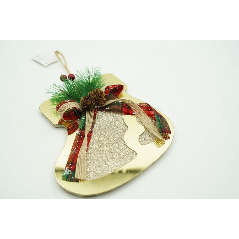 Ornament brad, Flippy, Ciorap, Auriu, Lucios, 17*17CM, Acril, Interior/ Exterior-9