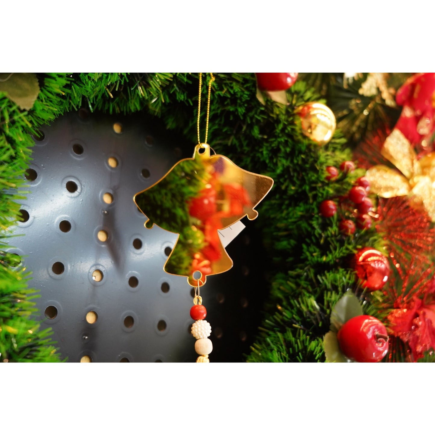 Ornament brad, Flippy, Clopotei, Auriu, Lucios, 10*23CM, Acril, Interior/ Exterior-2