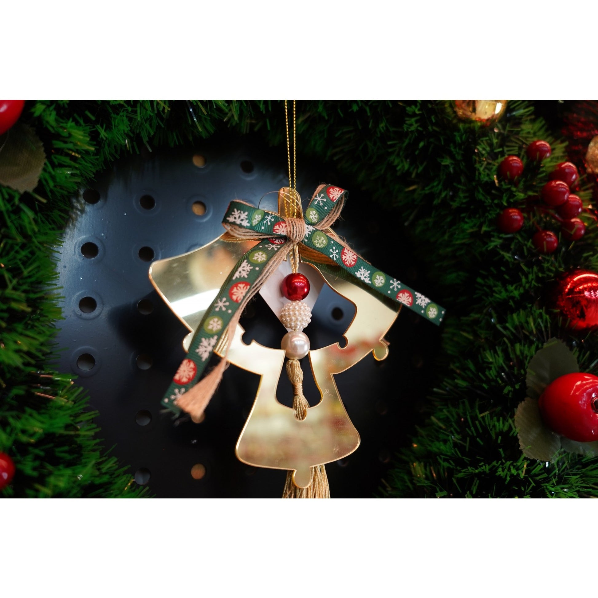 Ornament brad, Flippy, Clopotei, Auriu, Lucios, 14*26CM, Acril, Interior/ Exterior-2