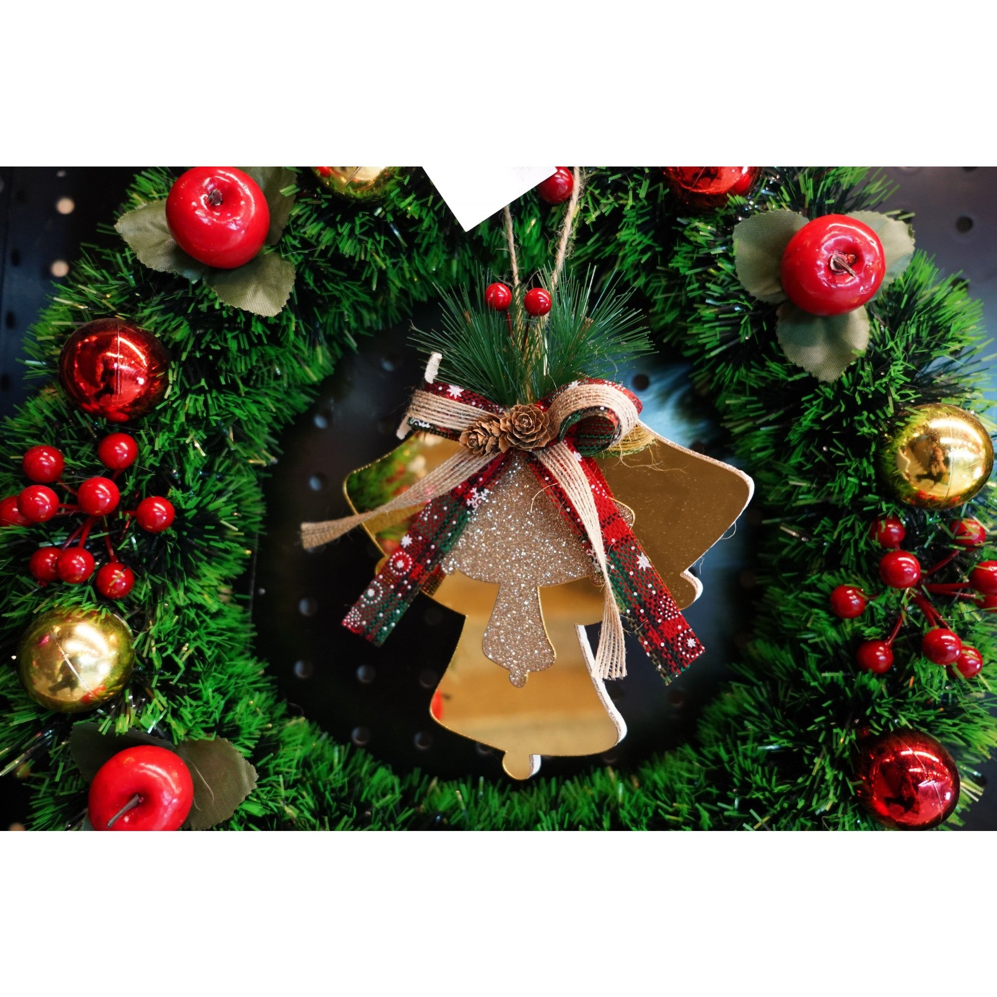 Ornament brad, Flippy, Clopotei, Auriu, Lucios, 16*17CM, Acril, Interior/ Exterior-1