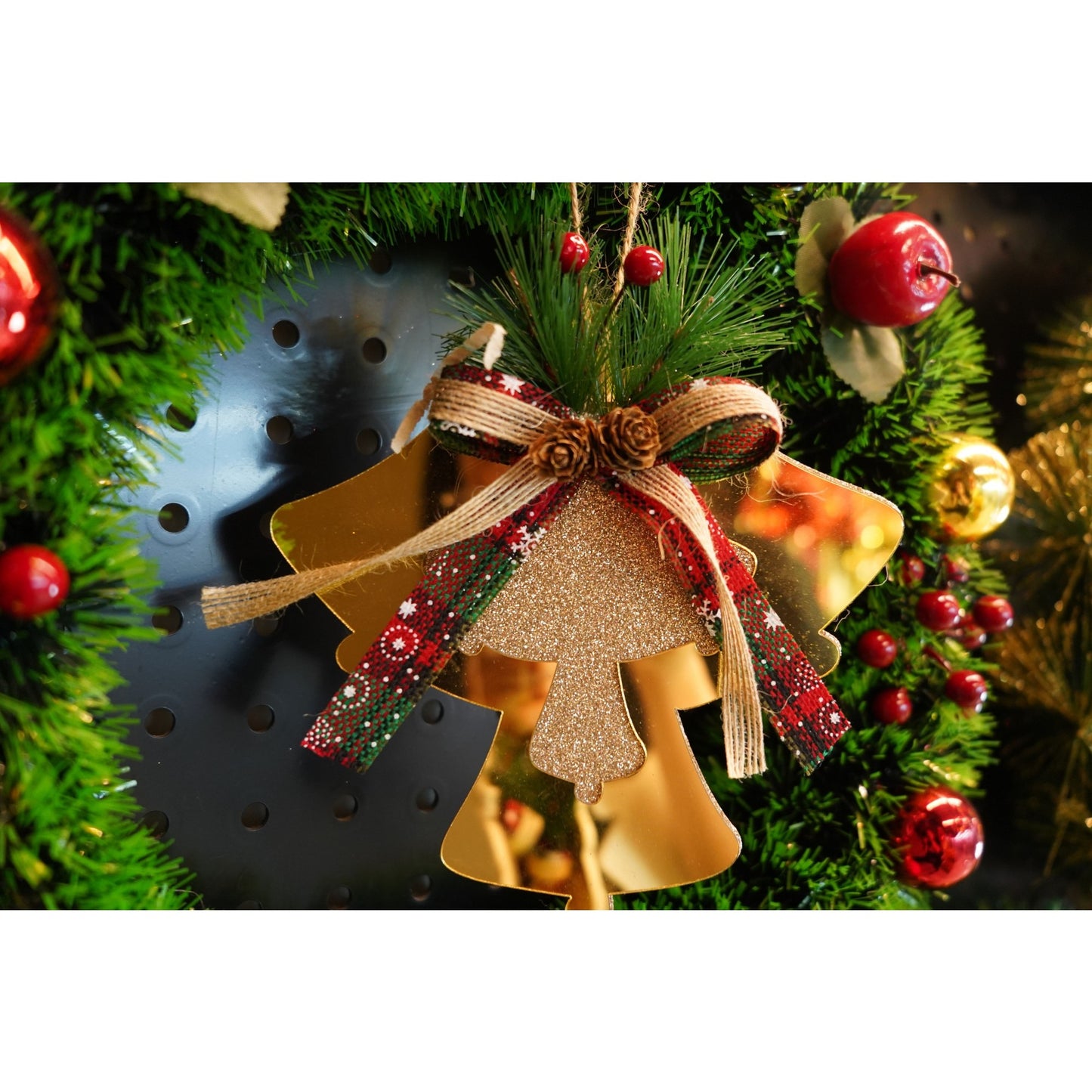 Ornament brad, Flippy, Clopotei, Auriu, Lucios, 16*17CM, Acril, Interior/ Exterior-2