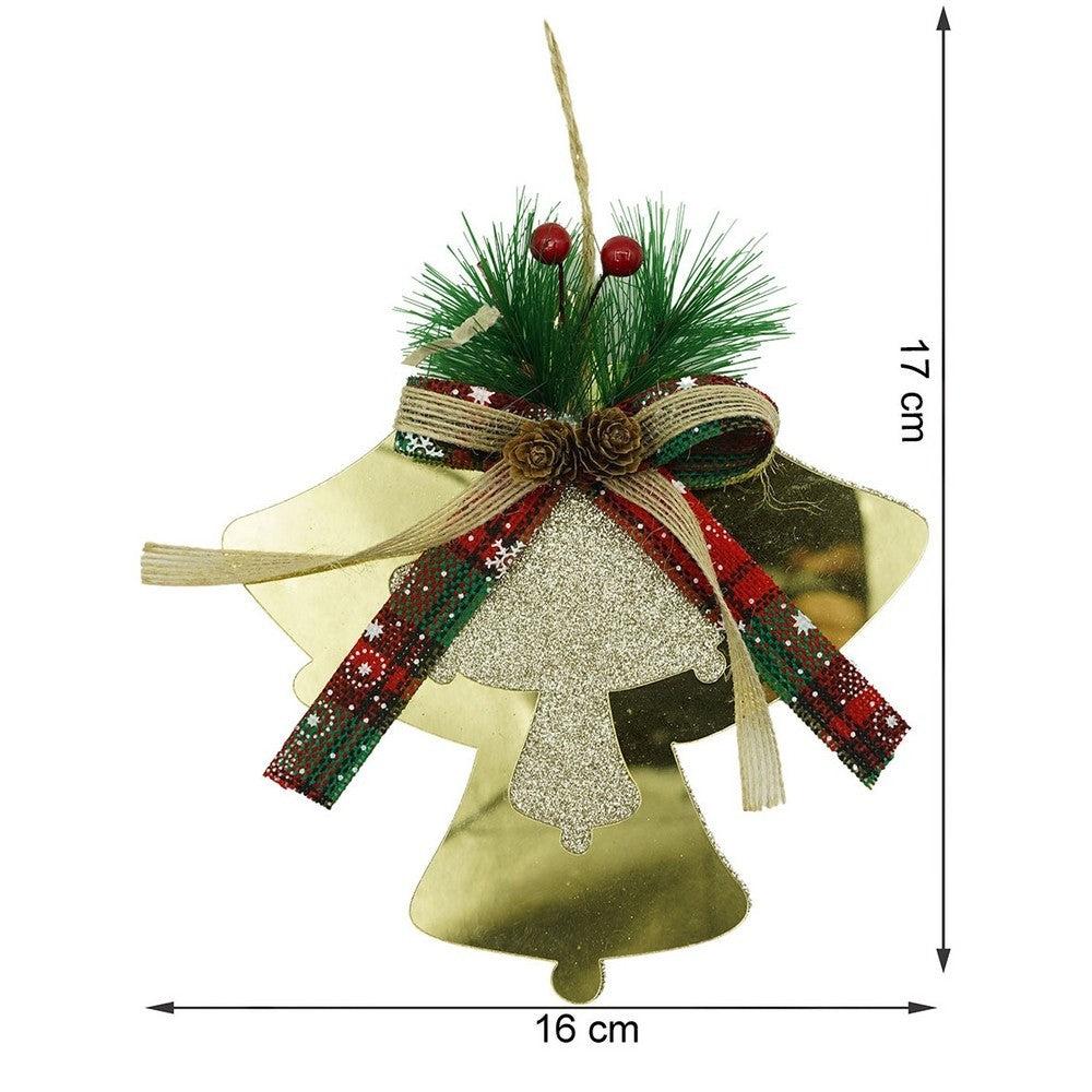 Ornament brad, Flippy, Clopotei, Auriu, Lucios, 16*17CM, Acril, Interior/ Exterior-8