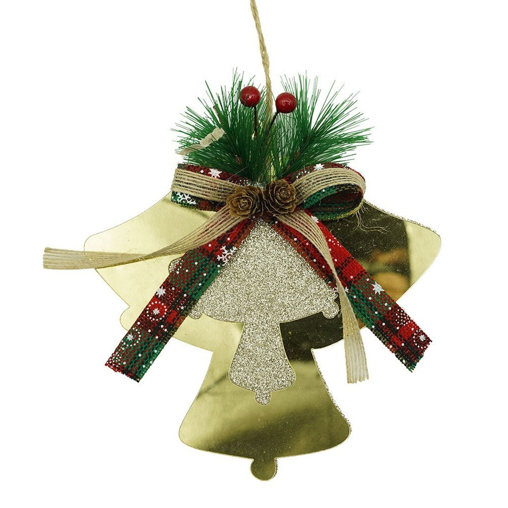 Ornament brad, Flippy, Clopotei, Auriu, Lucios, 16*17CM, Acril, Interior/ Exterior-0