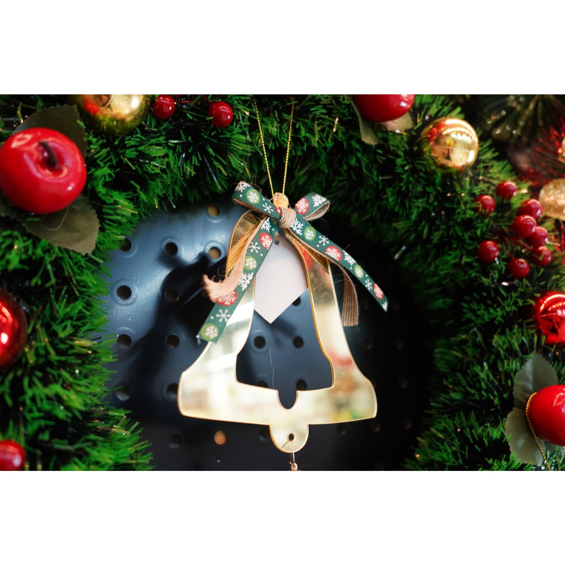 Ornament brad, Flippy, Clopotel, Auriu, Lucios, 14*28CM, Acril, Interior/ Exterior-2