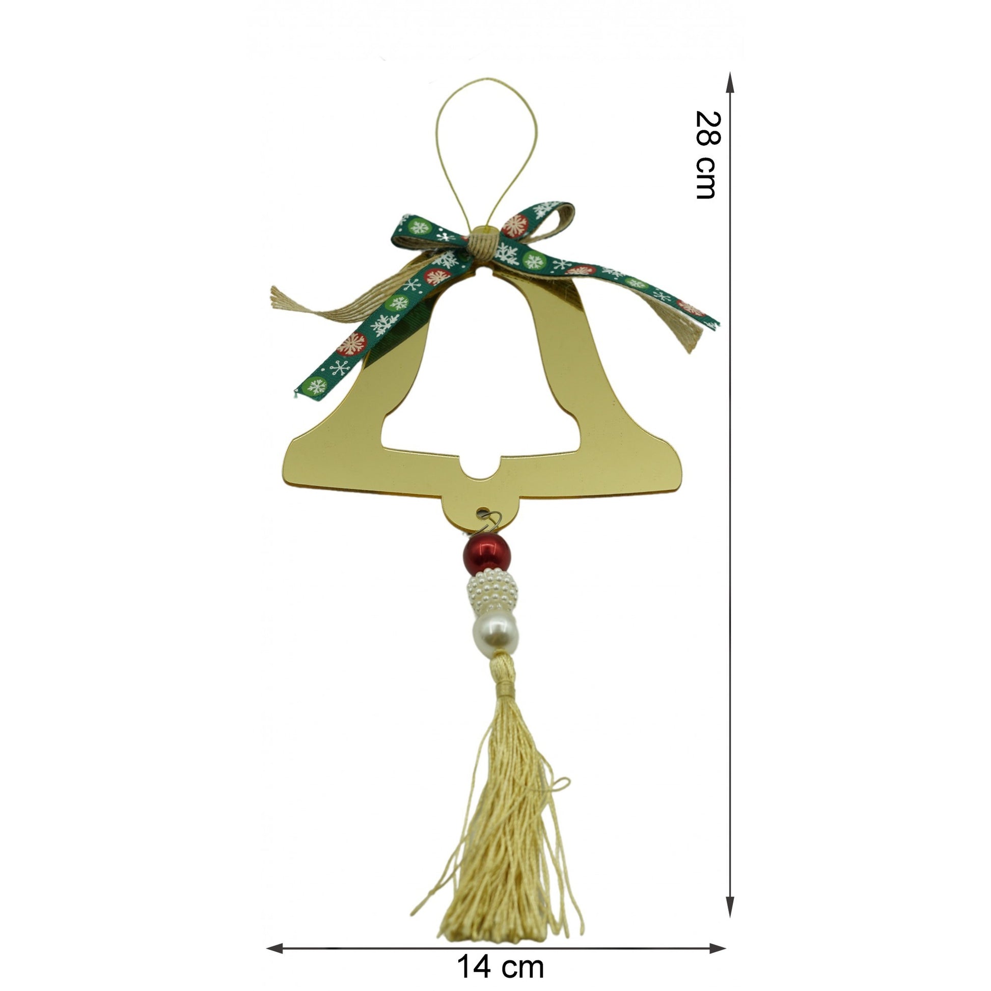 Ornament brad, Flippy, Clopotel, Auriu, Lucios, 14*28CM, Acril, Interior/ Exterior-5